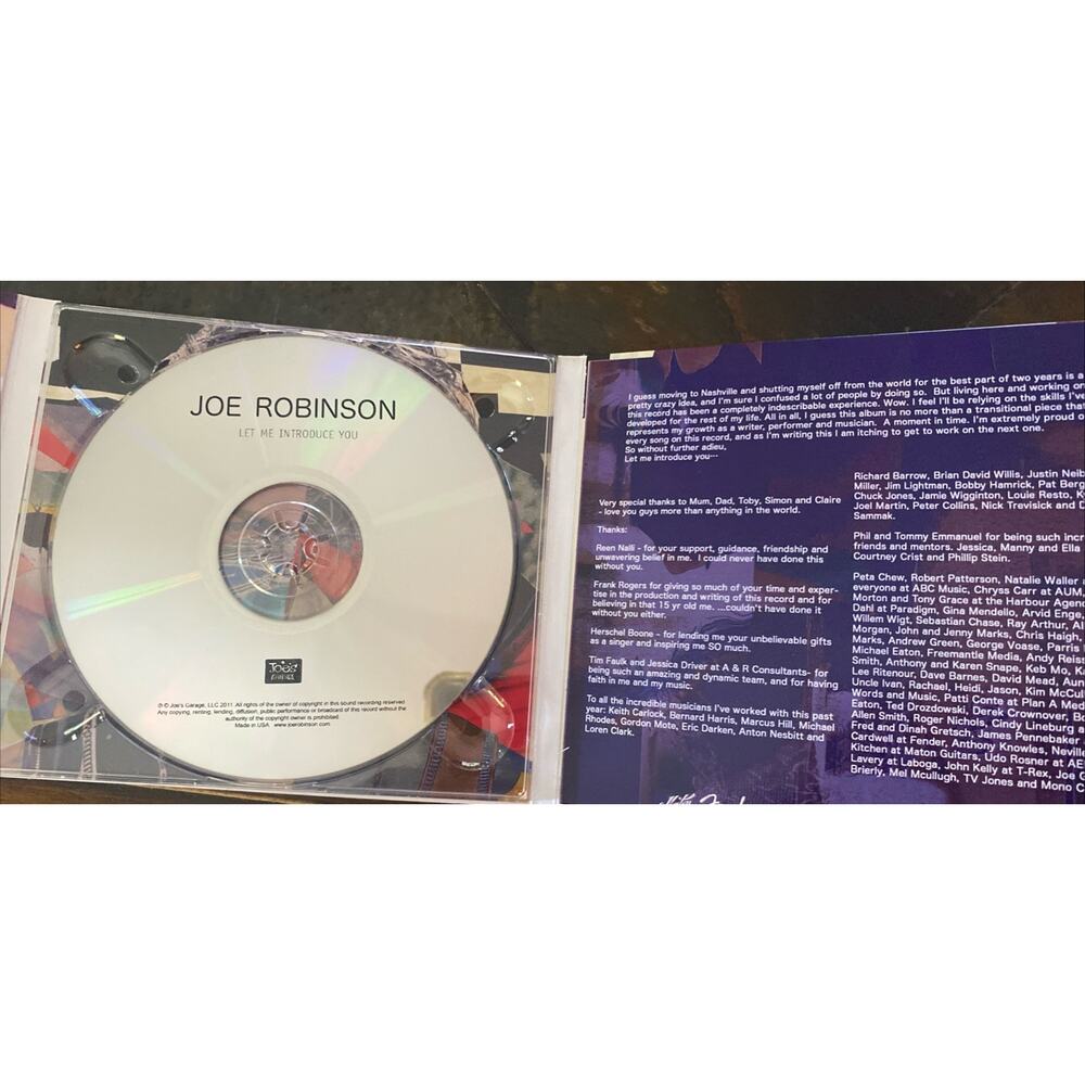 Joe Robinson *Let Me Introduce You * SIGNED Compact Disc * Digipak CD - Picture 5 of 7